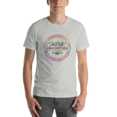 Short-Sleeve Unisex T-Shirt / With all multi color logo.