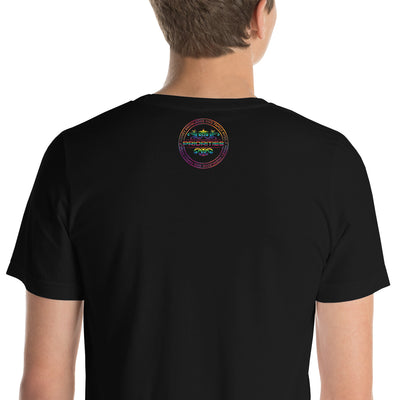 Short-Sleeve Unisex T-Shirt / With all multi color logo.