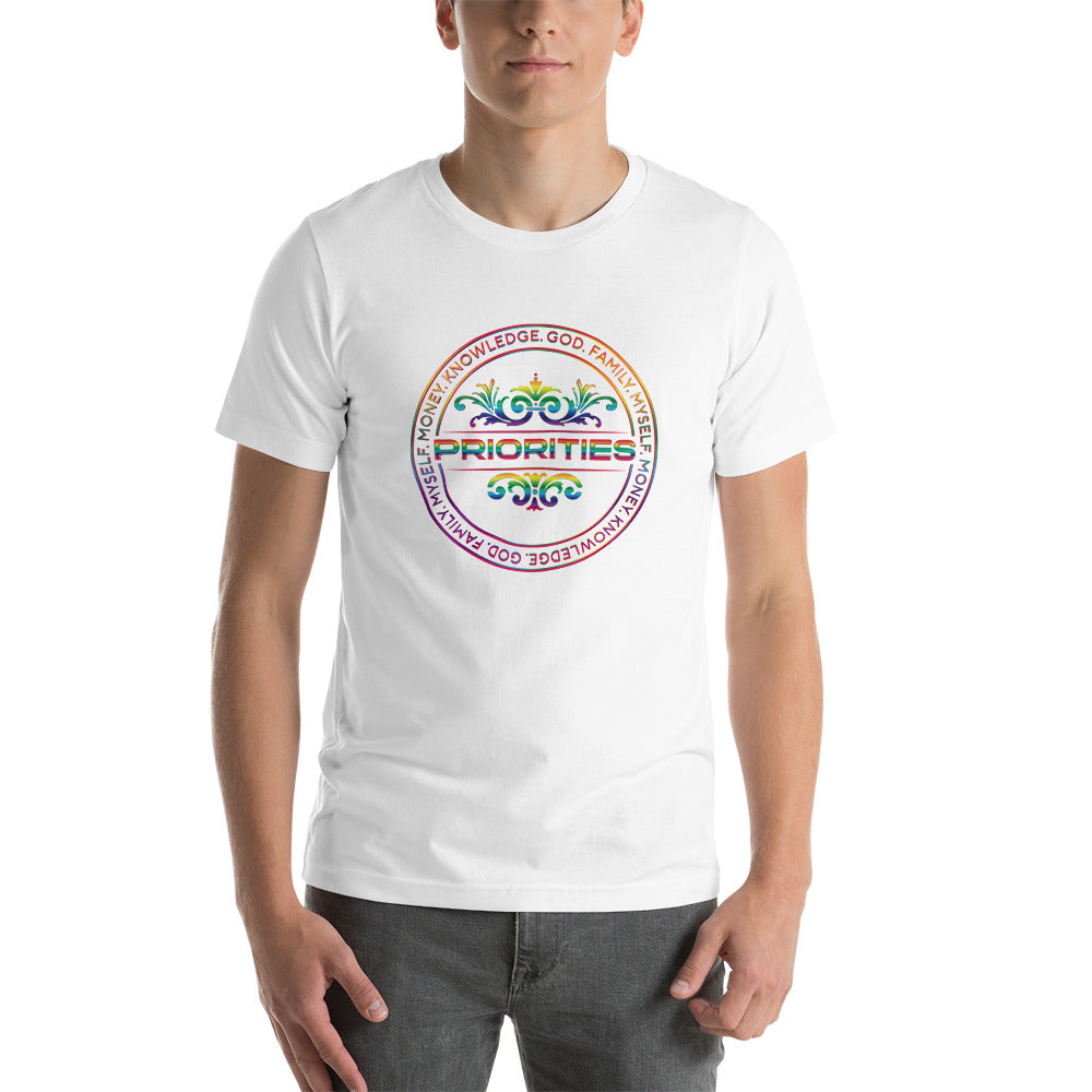 Short-Sleeve Unisex T-Shirt / With all multi color logo.
