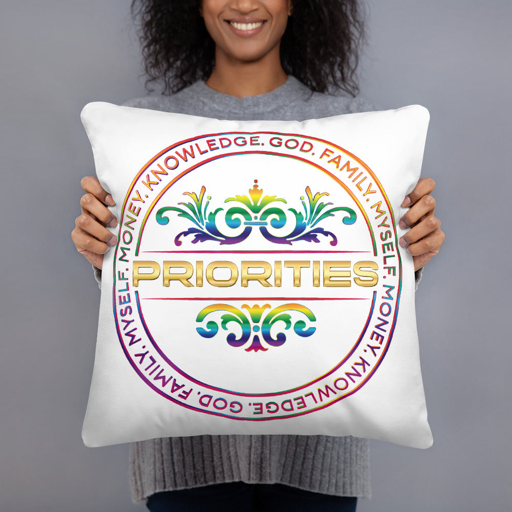 Basic Pillow /With multi color & gold logo.