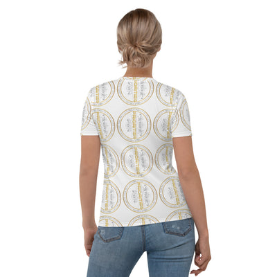 Women's T-shirt / With Platinum & Gold PRIORITIES logo.