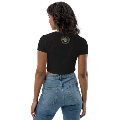 Organic Crop Top / With Platinum  & Gold Priorities logo.