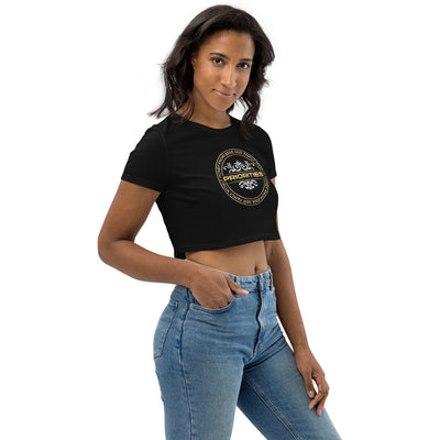 Organic Crop Top / With Platinum  & Gold Priorities logo.