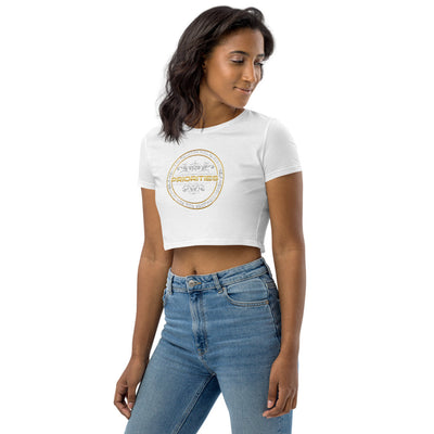 Organic Crop Top / With Platinum  & Gold Priorities logo.
