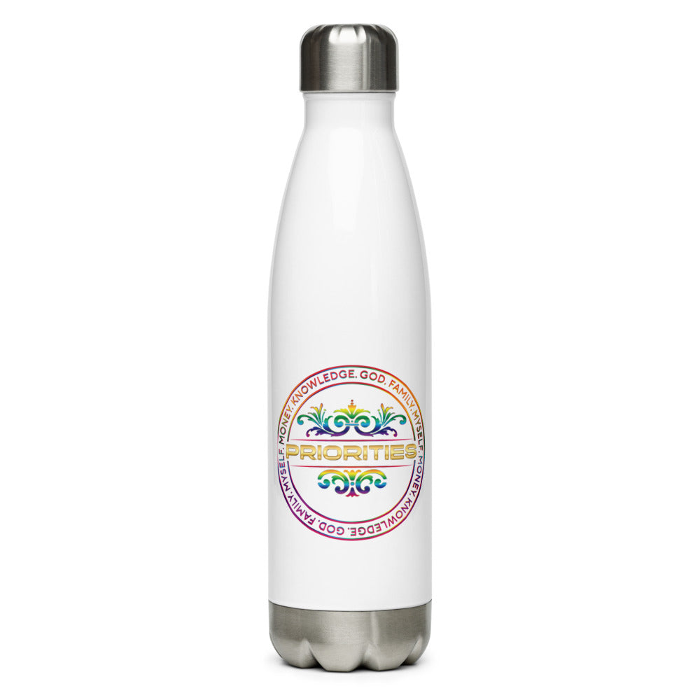 Stainless Steel Water Bottle / With Multi Color & Gold