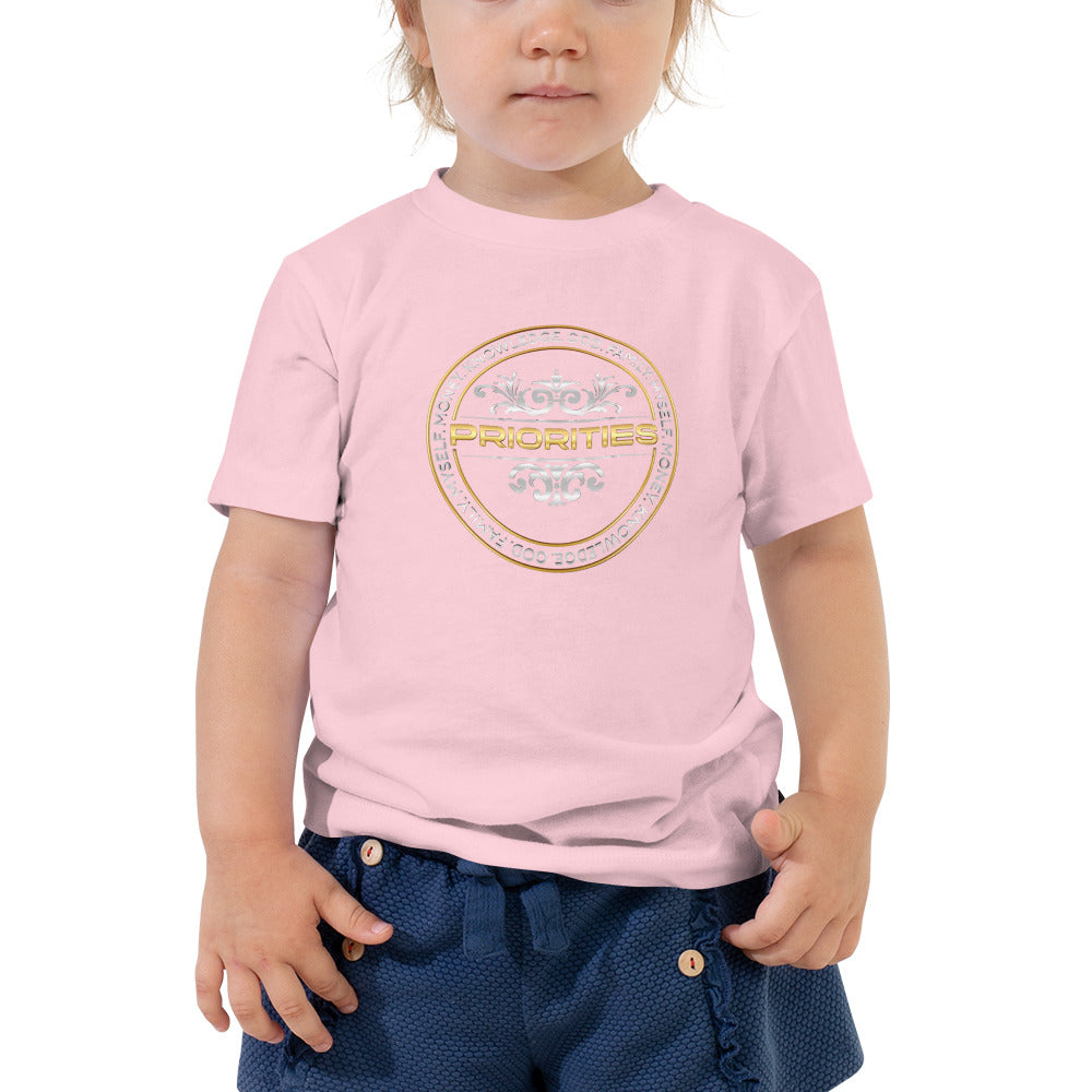 Toddler Short Sleeve Tee / With the platinum & Gold logo