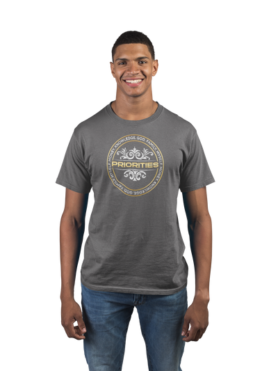 Short-Sleeve Unisex T-Shirt / With the Platinum  & Gold Priorities logo.