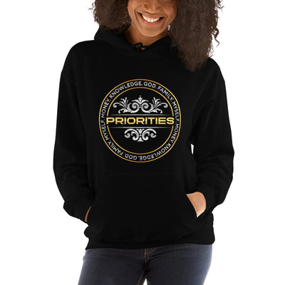 Unisex Hoodie / With Platinum & Gold Priorities logo
