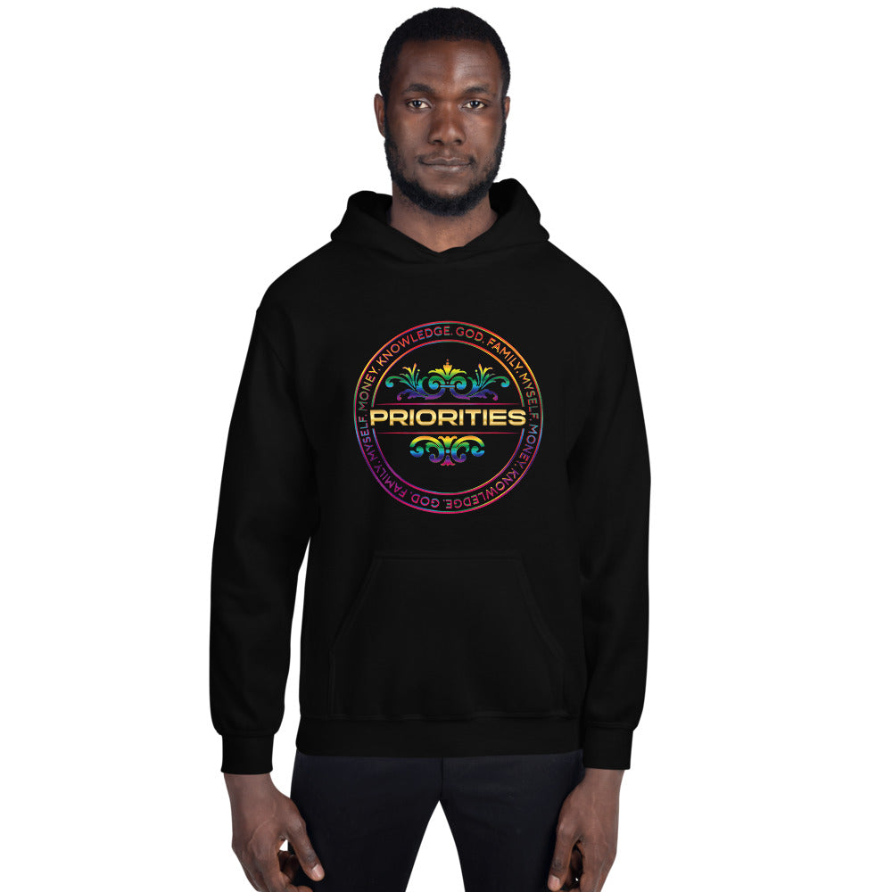 Unisex Hoodie / With multi color & gold logo