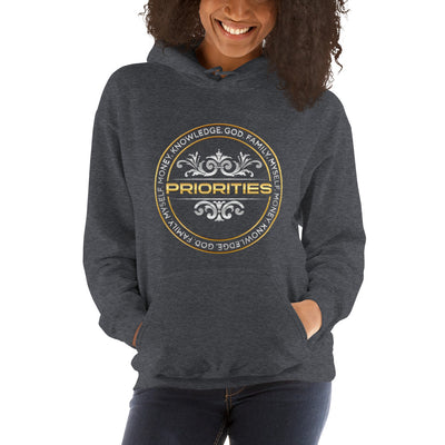 Unisex Hoodie / With Platinum & Gold Priorities logo