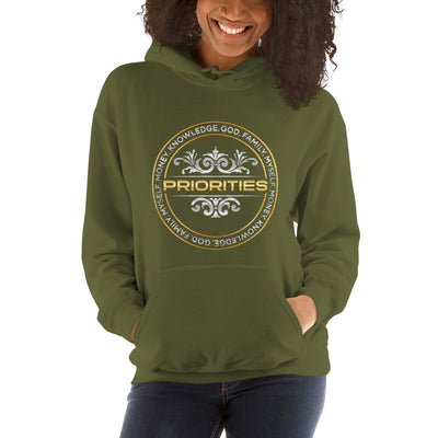 Unisex Hoodie / With Platinum & Gold Priorities logo