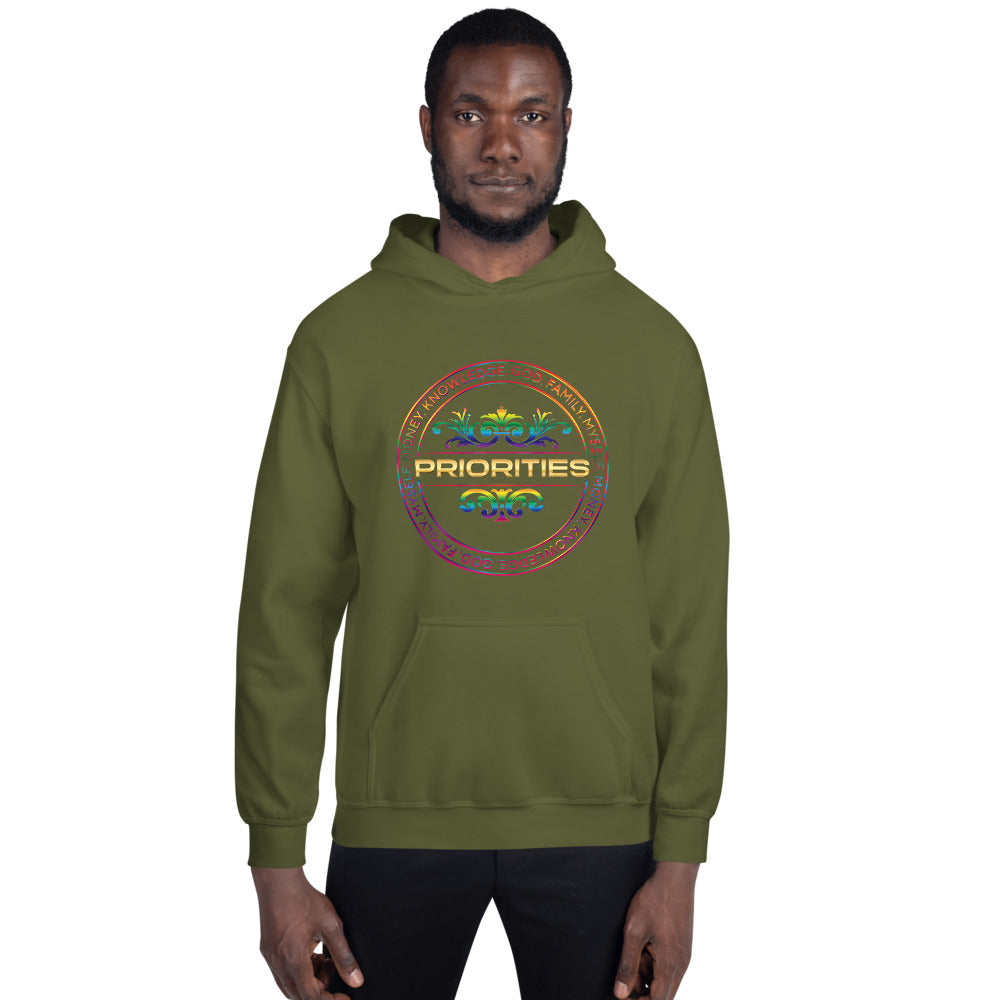 Unisex Hoodie / With multi color & gold logo