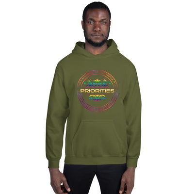 Unisex Hoodie / With multi color & gold logo