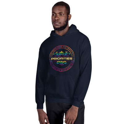 Unisex Hoodie / With multi color & gold logo