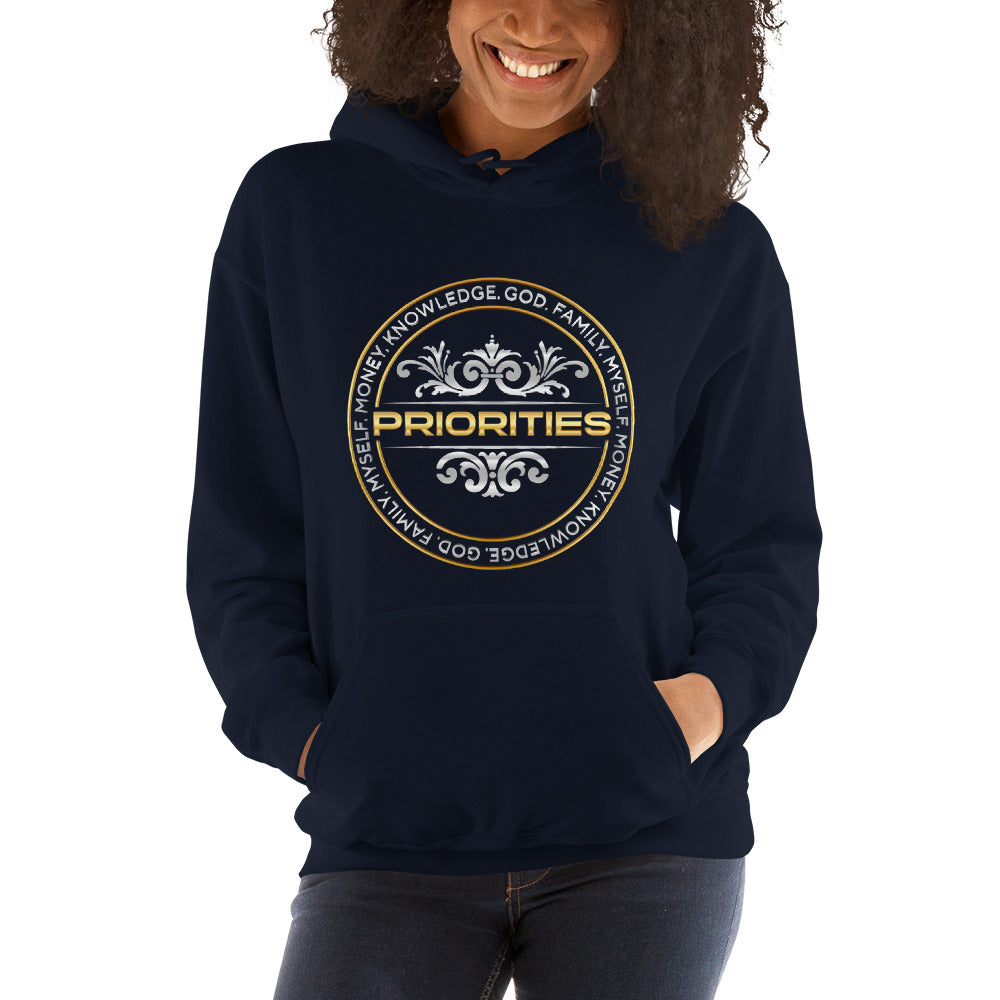 Unisex Hoodie / With Platinum & Gold Priorities logo