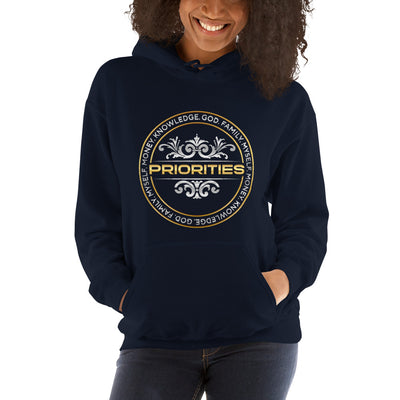 Unisex Hoodie / With Platinum & Gold Priorities logo