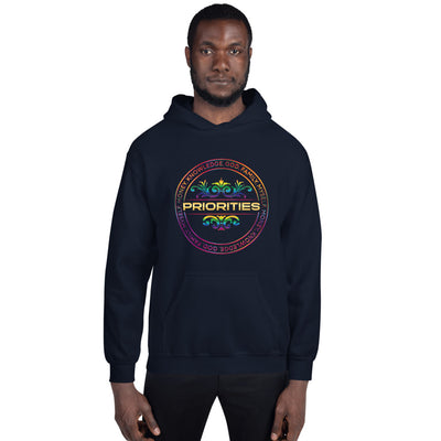 Unisex Hoodie / With multi color & gold logo