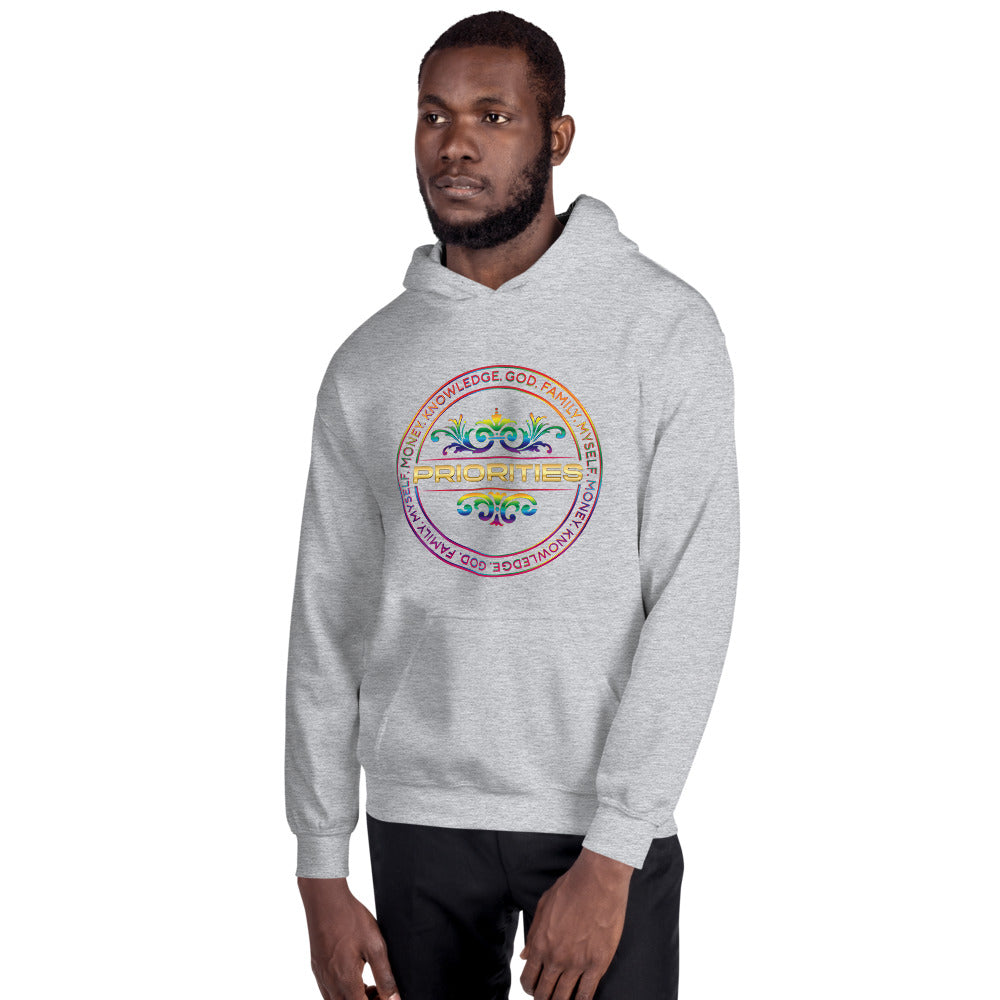 Unisex Hoodie / With multi color & gold logo