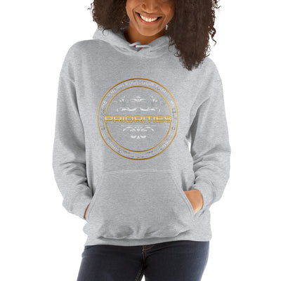 Unisex Hoodie / With Platinum & Gold Priorities logo