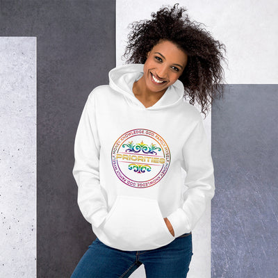 Unisex Hoodie / With multi color & gold logo.