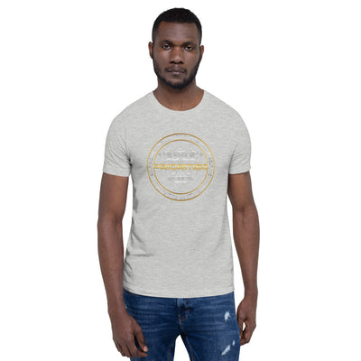 Short-Sleeve Unisex T-Shirt / With the Platinum  & Gold Priorities logo.