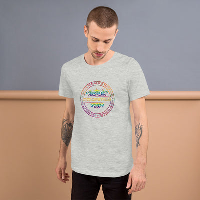 Short-Sleeve Unisex T-Shirt / With gold & multi color logo