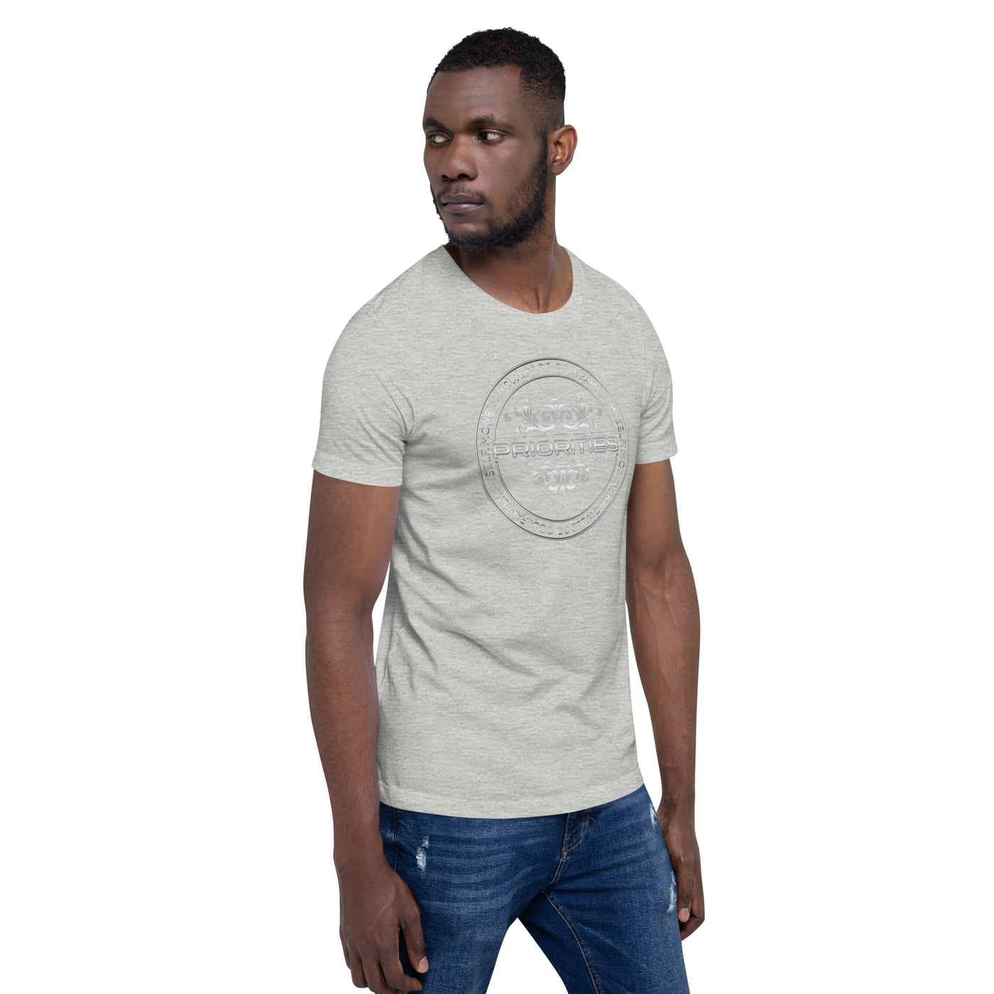 Short-Sleeve Unisex T-Shirt / With all Platinum Priorities logo.