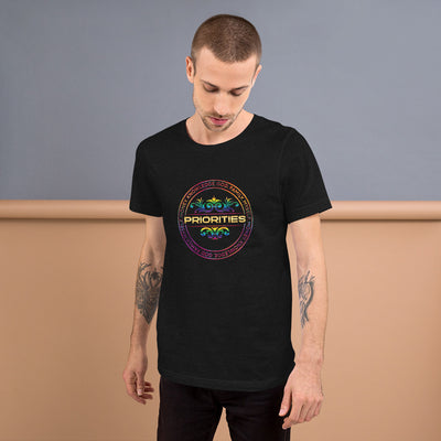 Short-Sleeve Unisex T-Shirt / With gold & multi color logo