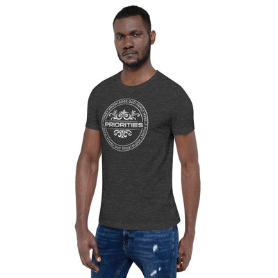Short-Sleeve Unisex T-Shirt / With all Platinum Priorities logo.