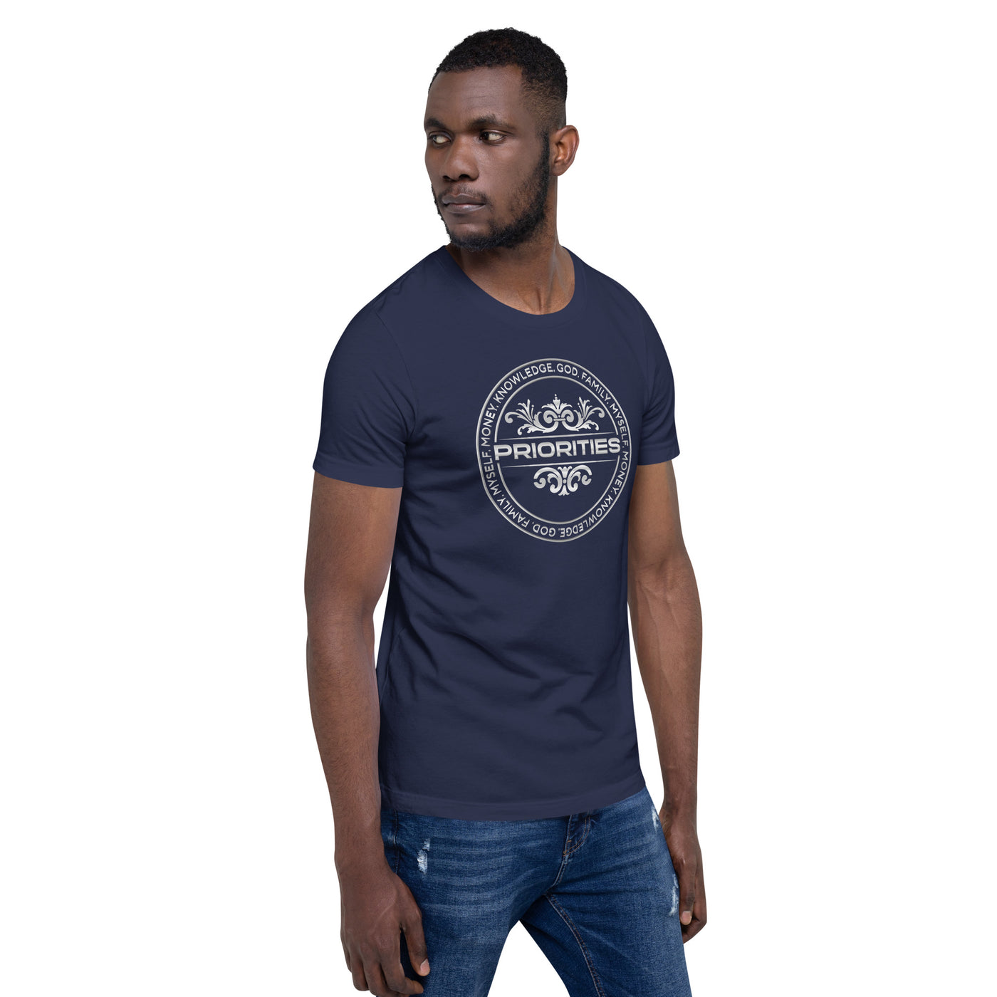 Short-Sleeve Unisex T-Shirt / With all Platinum Priorities logo.