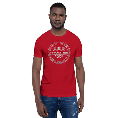 Short-Sleeve Unisex T-Shirt / With all Platinum Priorities logo.