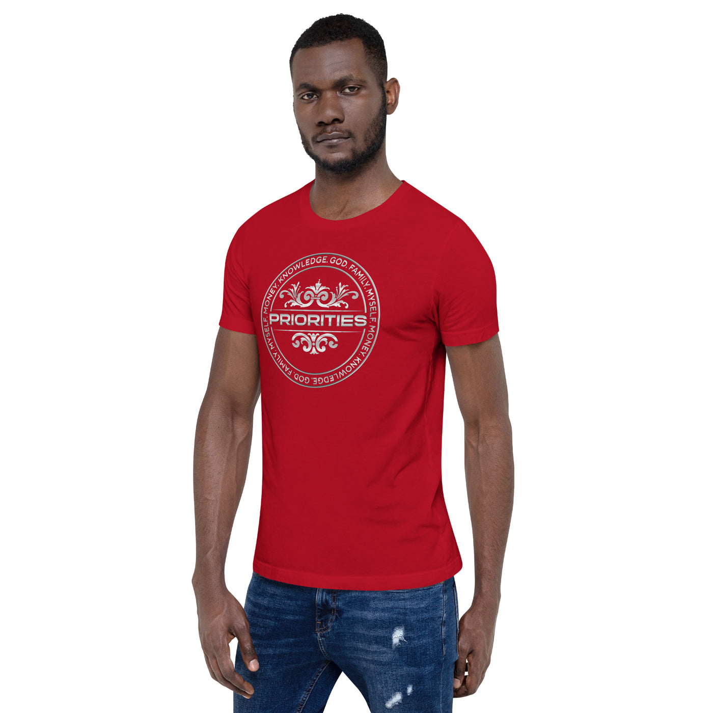 Short-Sleeve Unisex T-Shirt / With all Platinum Priorities logo.