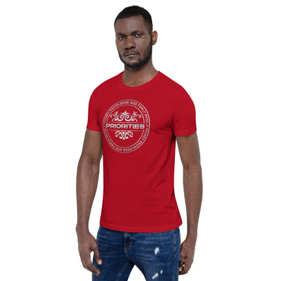 Short-Sleeve Unisex T-Shirt / With all Platinum Priorities logo.