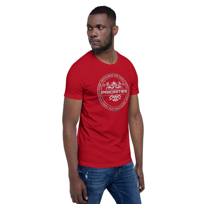 Short-Sleeve Unisex T-Shirt / With all Platinum Priorities logo.