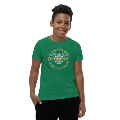 Youth Short Sleeve T-Shirt / With Platinum & Gold logo