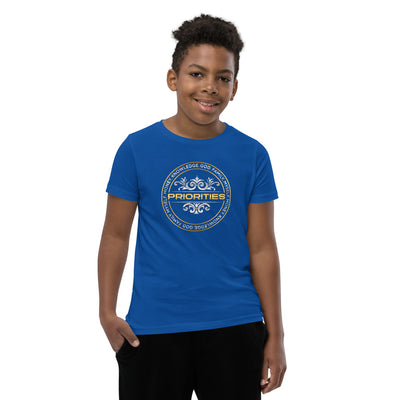 Youth Short Sleeve T-Shirt / With Platinum & Gold logo